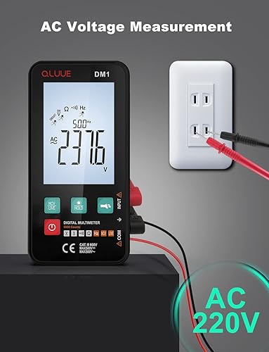 Miniatura 4 de Multímetro digital, multímetro 5999 cuenta con modo inteligente, prueba NCV, voltímetro CCCA prueba voltímetro prueba voltaje, resistencia,