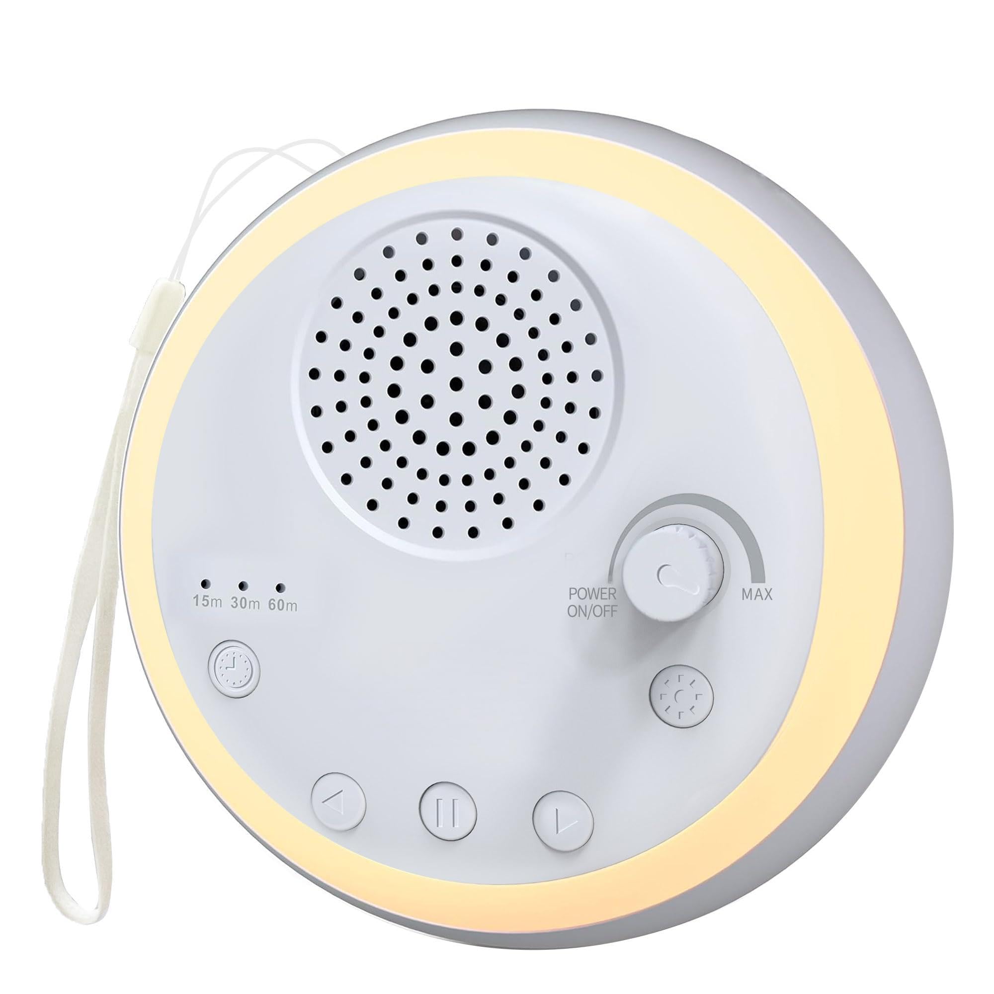 YJing&Z Portable White Noise Sound Machine for Baby and Adults, 16 Soothing Sounds with Night Light, Compact Travel Sleep Aid with Timer, Rechargeable Noise Maker for Home, Office, and Travel