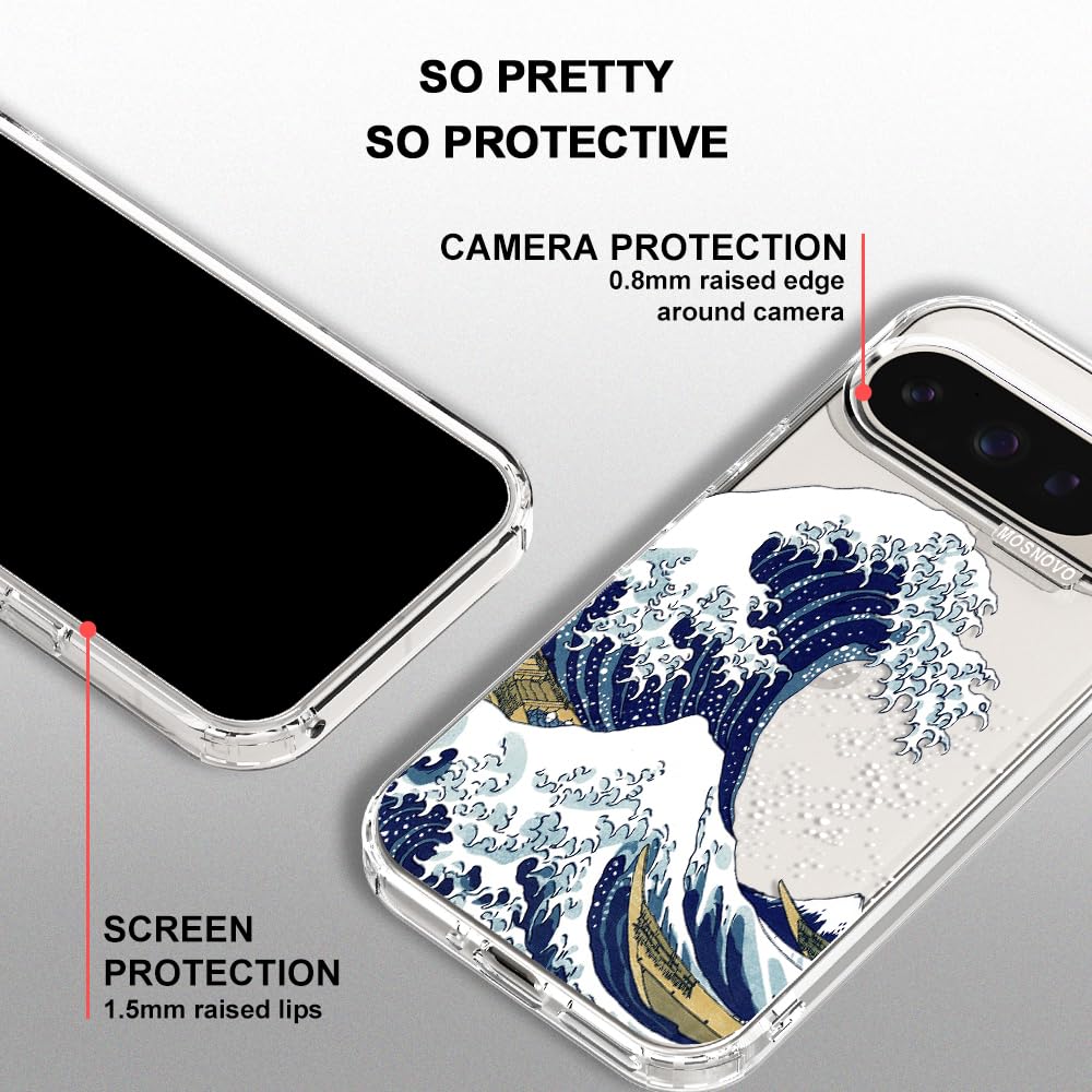 MOSNOVO Case for Google Pixel 10 & Pixel 10 Pro, [Buffertech 6.6ft Military-Grade Drop Protection] [Anti Peel Off Tech] Clear TPU Bumper Phone Case Cover Design - Cute Cherry — view 171