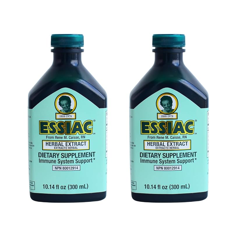 Essiac Extrato Líquido Fitoterápico com Bardana, Azedinha, Olmo-vermelho e Ruibarbo-indiano 300 mL – Pacote com 2