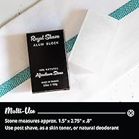 Vista 4 de ROYAL SHAVE Bloque de alumbre 100% natural para hombres, piedra calmante para después del afeitado, alivia las quemaduras de la maquinilla