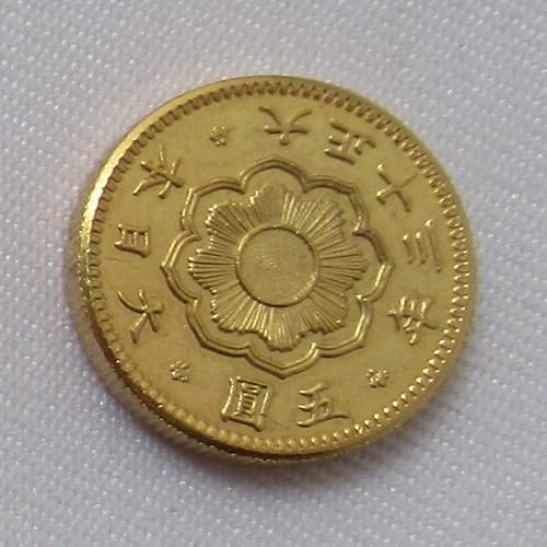 日本の金貨5元大正13年金メッキレプリカ記念コイン