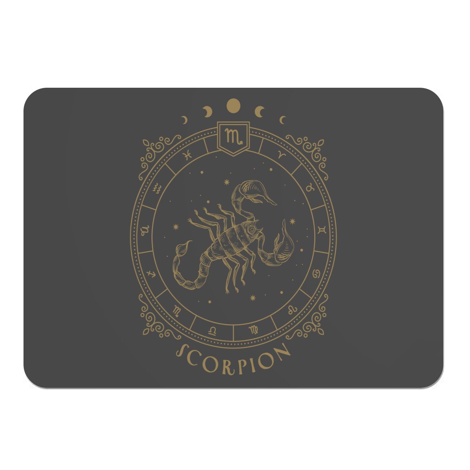 Napperon en liège Scorpion grand format pour une table de caractère noire