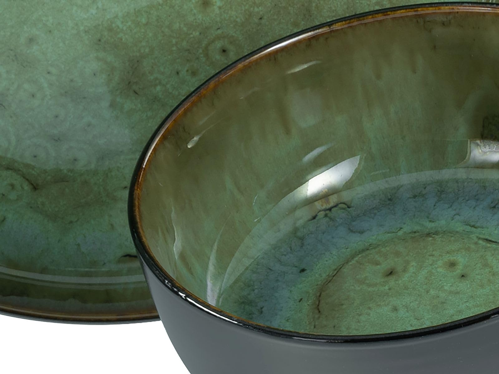 CreaTable, 21555, seria Nordic Fjord, 30-częściowy zestaw naczyń dla 6 osób, serwis kombi z kamionki, nadaje się do mycia w zmywarce i używania w kuchence mikrofalowej, wysokiej jakości produkcja