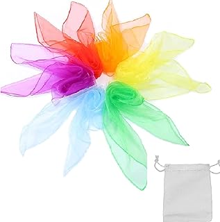 Bunte Chiffontücher,Bunt Jongliertücher,Jongliertücher,Sensorisches Werkzeug,Tanz Tücher,Square Jongliertücher,Square Bunt...