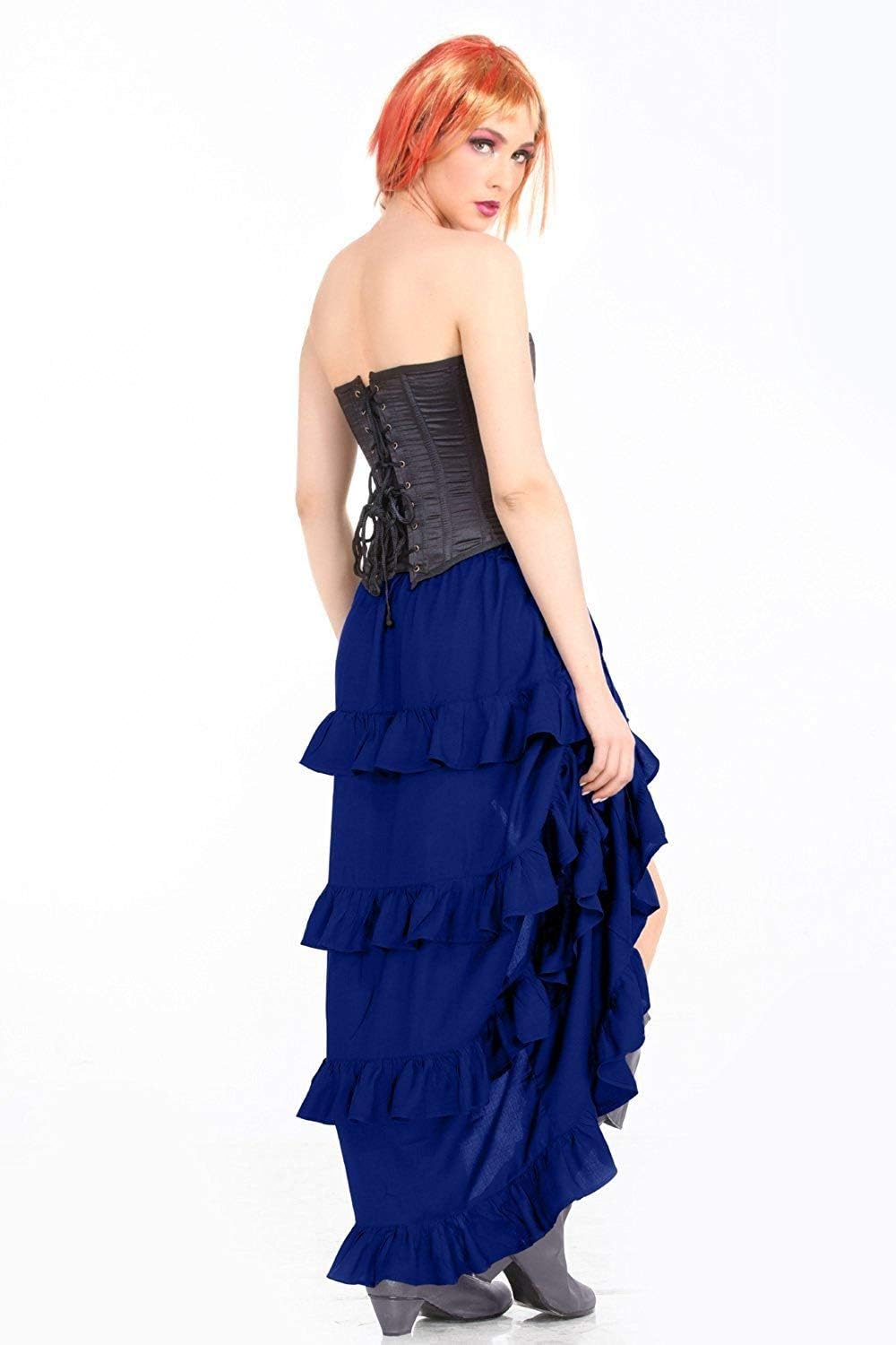 ThePirateDressing Steampunk Victorian Cosplay Costume Womens High-Low Show Girl Skirt - Image 4