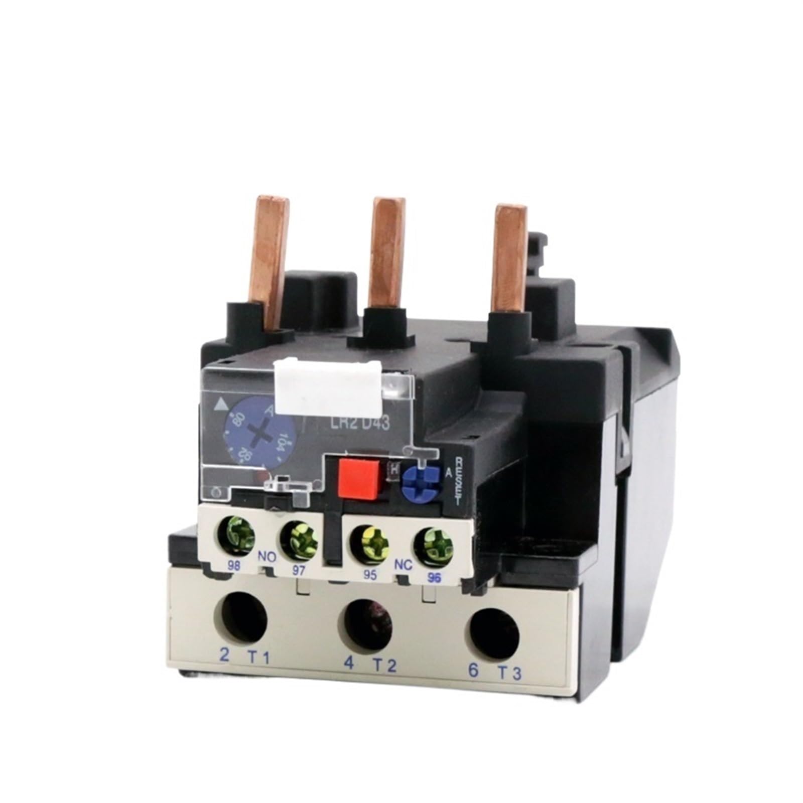 HUUOQIWY JR28-140 Electric Thermal Overload Relay 104A 120A 140A 3P LR2D33 Overload Protector Relay 1NO 1NC AC Contactor Relay 1Pcs(95A-120A)
