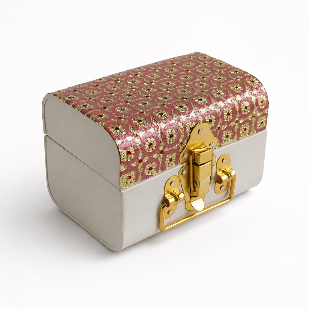 Pink Meenakari Trunk | Handcrafted Indian Gift Box-image-6