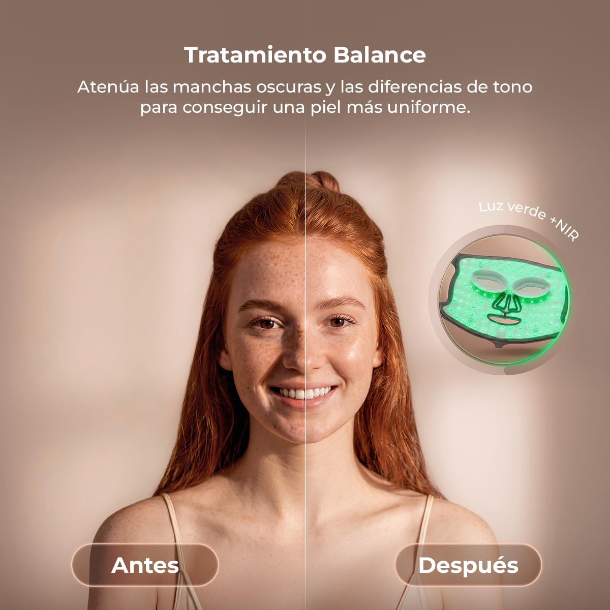 Cecotec Máscara Facial LED 9 Colores - 448 Puntos de Luz FaceCare LÜM Ice | Silicona Flexible libre de UV, 9 Funcionalidades, Luz Infrarroja (NIR), 112 LEDs (448 chips), Accesorios Efecto Frío