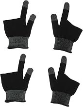 RORPOIR Hochsensible Touchscreen Handschuhe mit Rutschfester und Atmungsaktiver Funktion 2 Paar aus Kohlefaser für Mobiles Gaming zu Hause