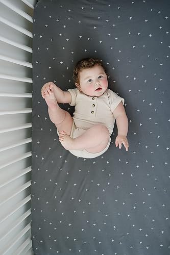 Miniatura 9 de Sábana bajera ajustable para cuna, 100% algodón orgánico, para niños y niñas. Se adapta a colchones estándar para cuna y niños pequeños, suave y