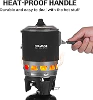 Vista 3 de Fire-Maple Sistema de cocción personal "Fixed Star 3" Sistema de estufa de quemador de olla/jet con encendido eléctrico Ideal para senderismo