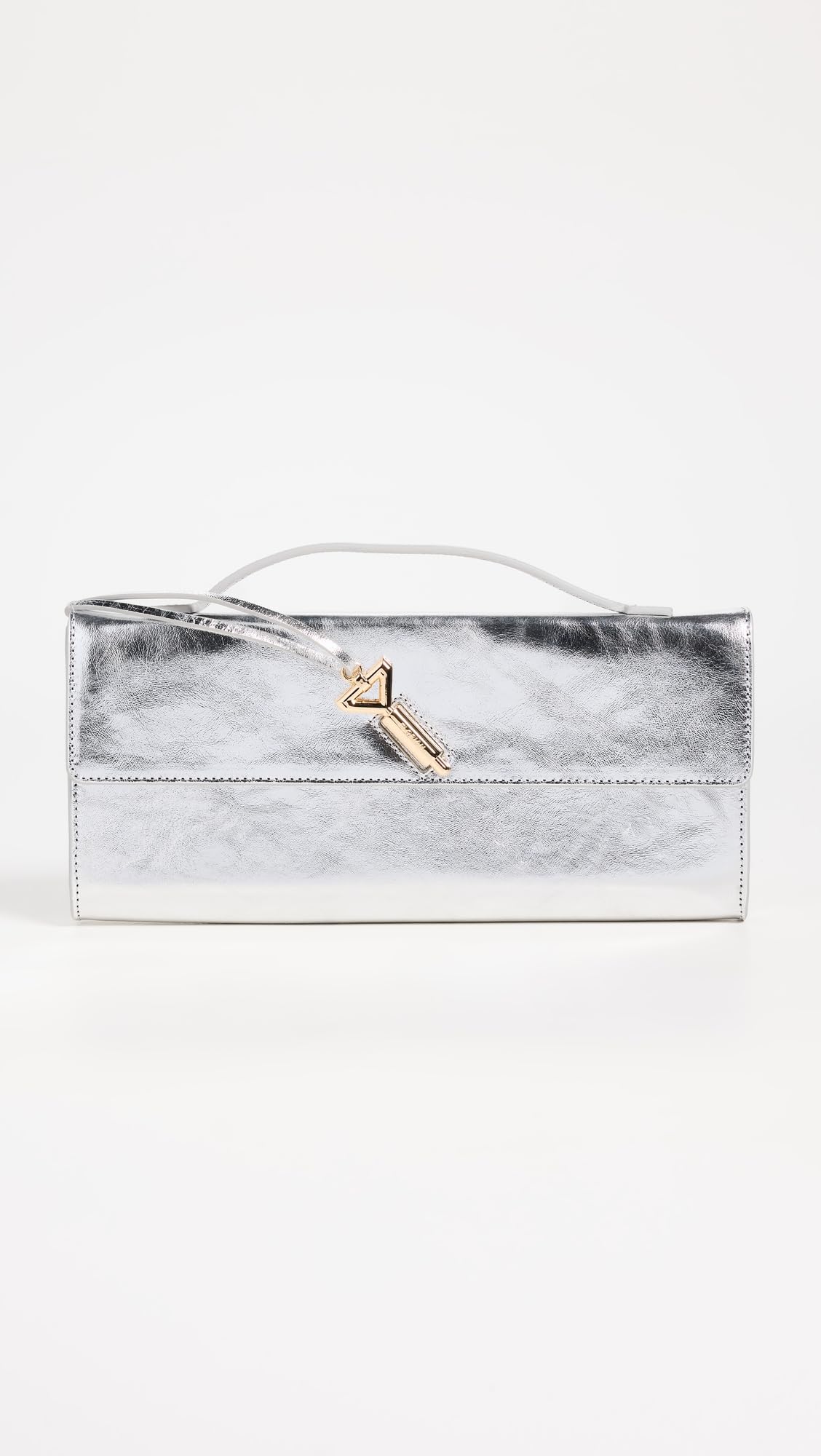 Florian London Women's Anya Clutch, Silver, One Size
