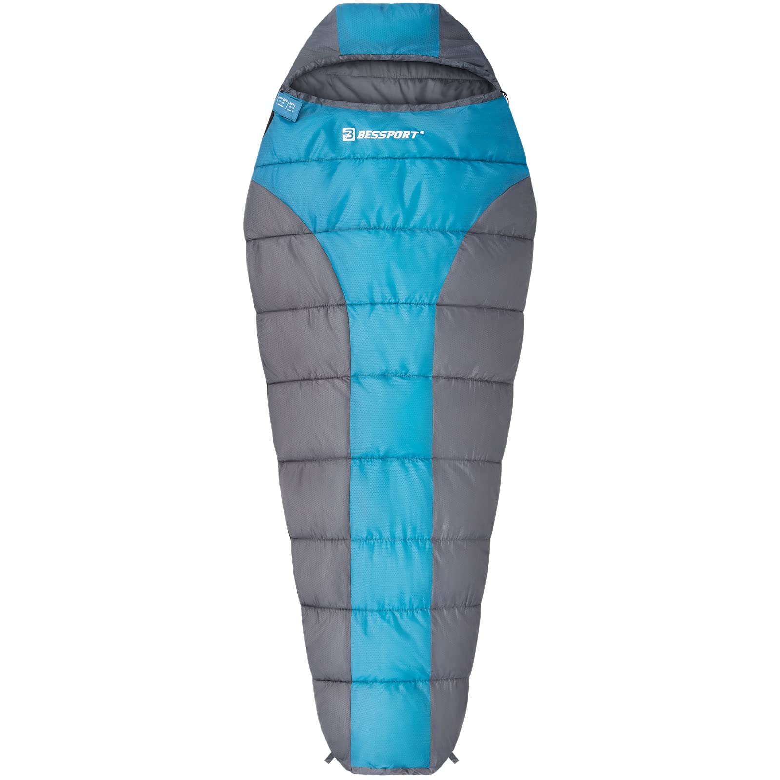 Bessport Sac de Couchage Adulte Momie 3 Saisons Ultraléger Portable Compact Camping Randonnée