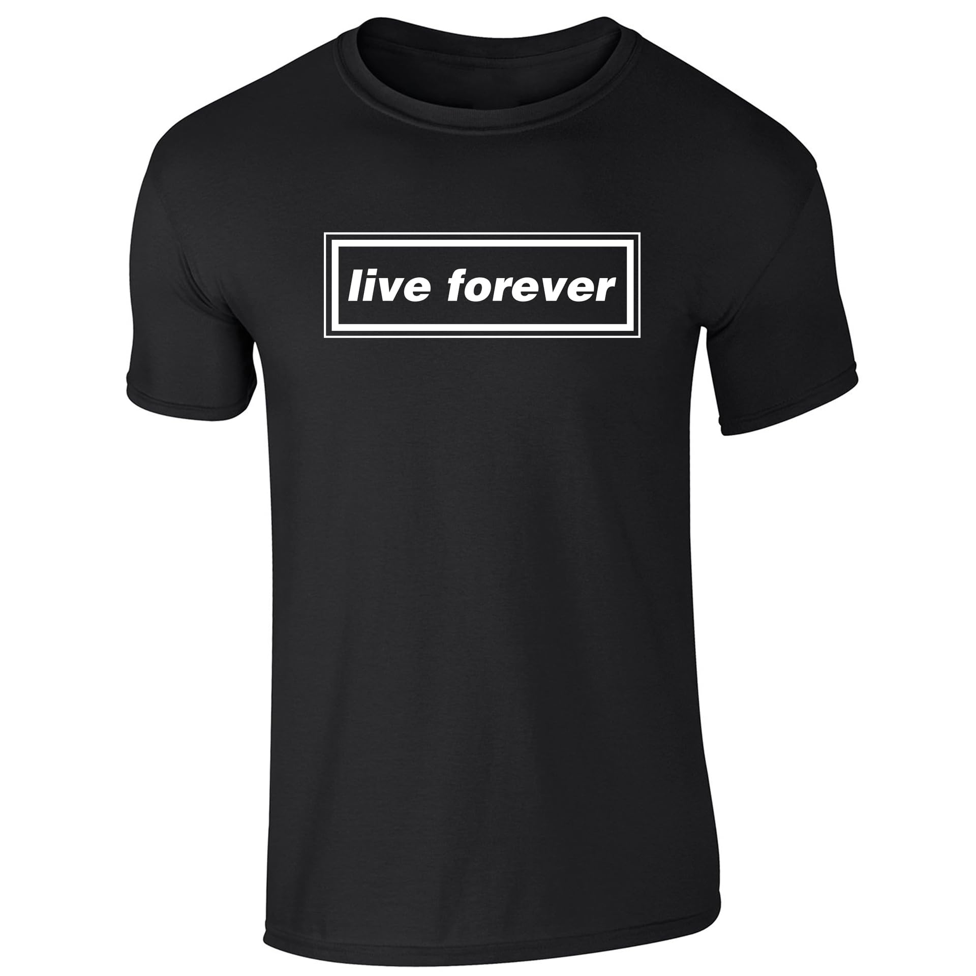 Partisan Unisex Black Oasis Live Forever T-Shirt - Adult (Uk, Alpha, Xl, Regular, Regular, )