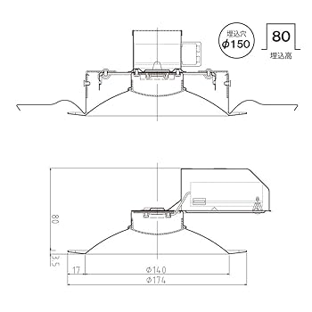 Amazon.co.jp: NEC ホタルクス HotaluX LEDダウンライト SB形 埋