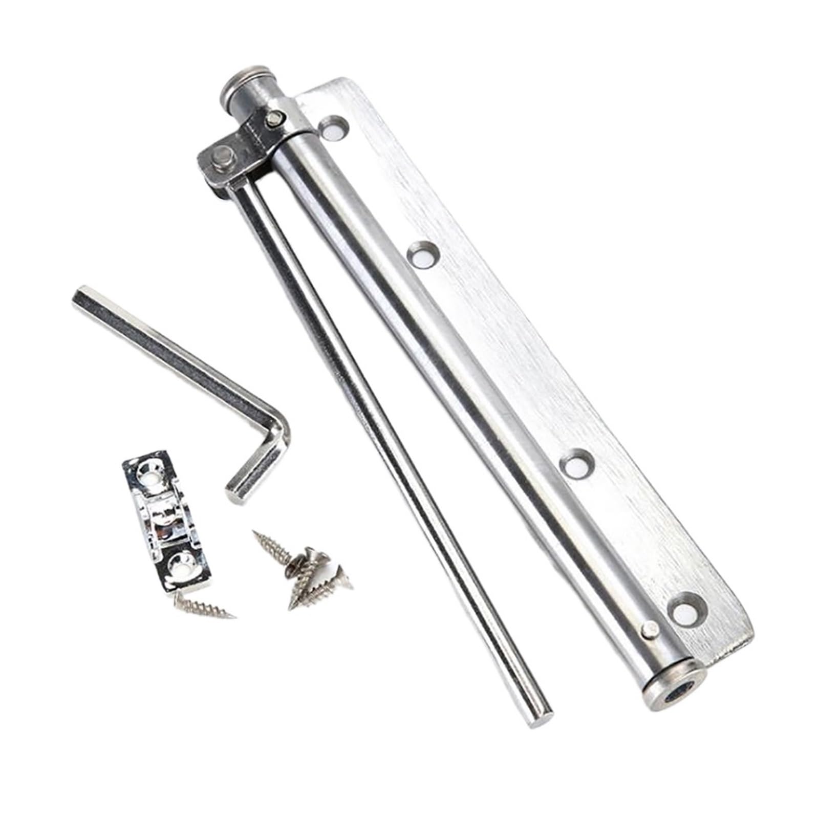 SWENEEN Adjustable Door Automatic Closer Aluminum Alloy Automatic Door Spring Silver Tone Intensity,Suitable For Fire Door 20 Kg Easy For Home Commercial Use,