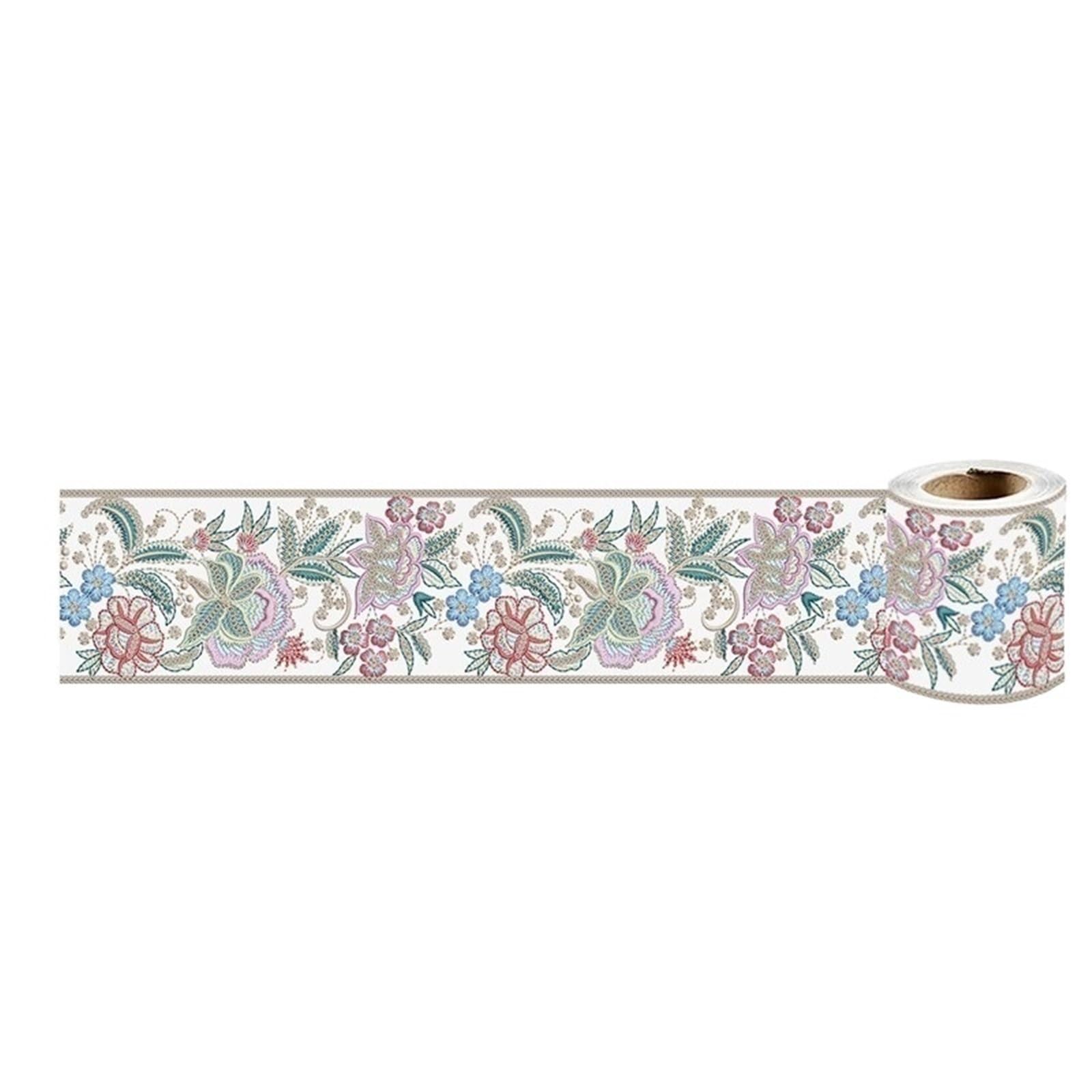 GSCLZ 10cmx240cm Self-Adhesive Wall Border Stickers Waist Line Wallpaper Skirting DIY Kitchen Bathroom Decoration(Color04)