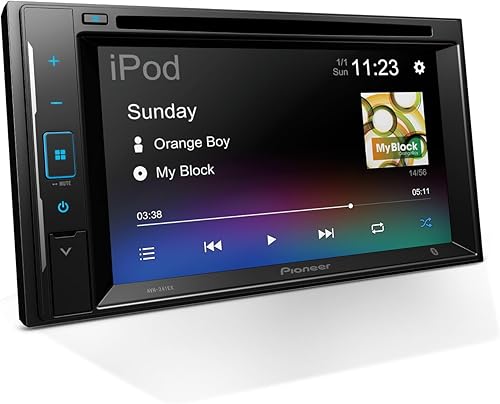 Pioneer AVH-241EX Pantalla táctil resistiva de 6.2", doble DIN, Bluetooth, compatible con cámara de respaldo, radio AM/FM, USB, reproducción FLAC,