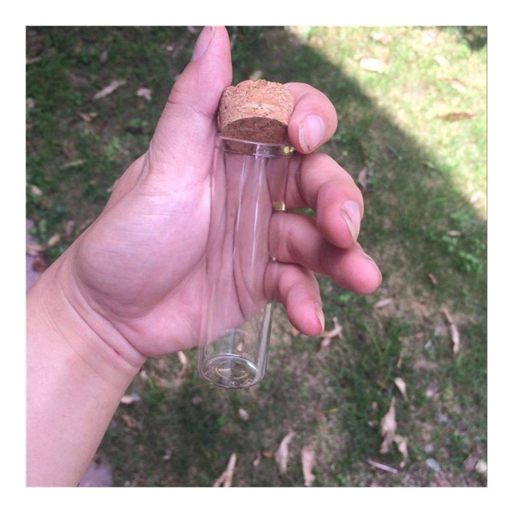 Jinchao- Tubos de ensayo, 50pcs / Lot minúsculo pequeño Tubo de ensayo vacío, 30 * 100 mm 50ml, Cork Botellas Viales, for decoración de la Boda
