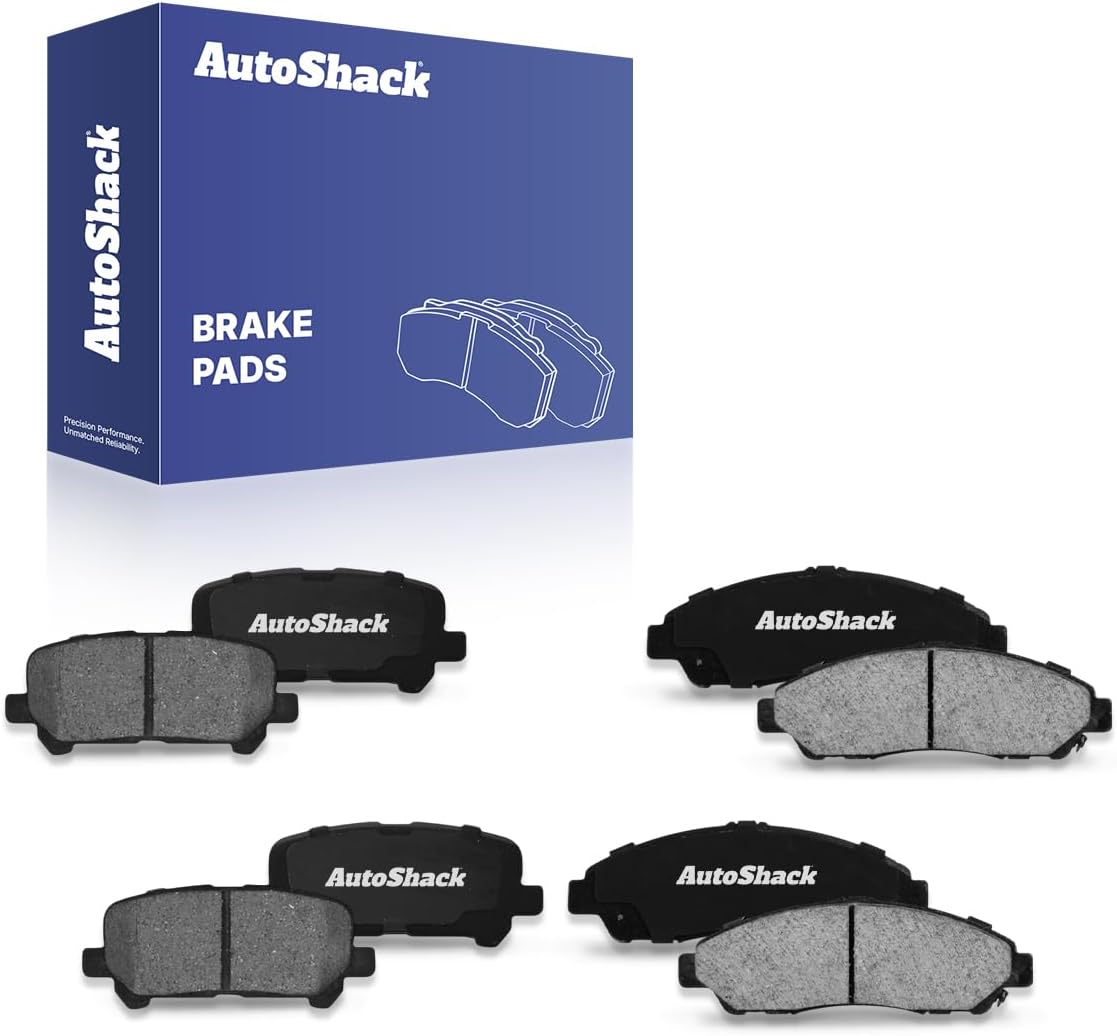 Auto Shack Front & Rear Ceramic Brake Pad Set for 2009–2015 Honda Pilot