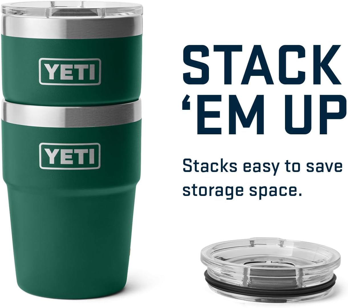 YETI Rambler 16 oz Stackable Tumbler, Vacuum Insulated, Stainless Steel with MagSlider Lid | Stackable, Vacuum Insulated, MagSlider Lid, Stackable, Vacuum Insulated, MagSlider Lid