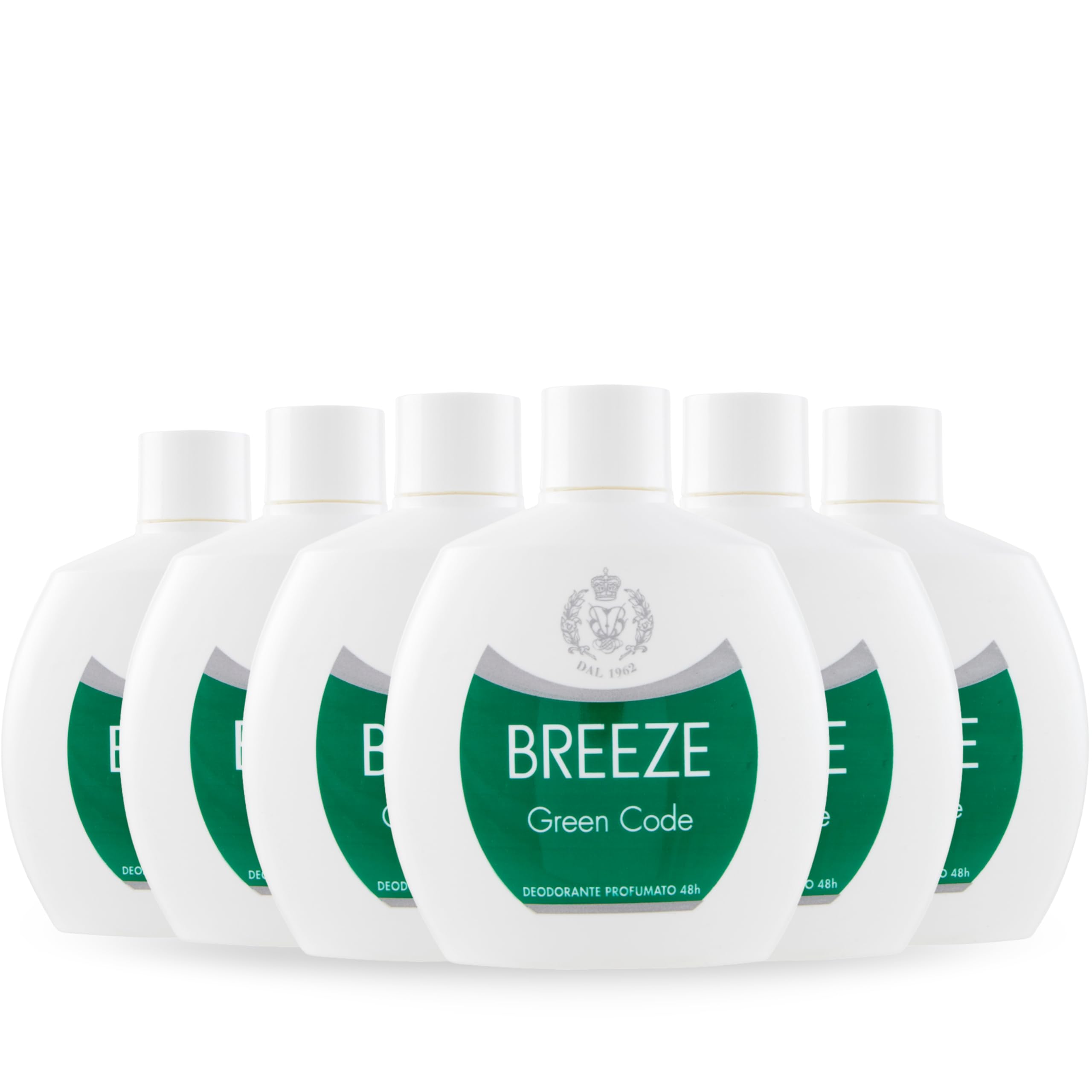 BREEZE | Deodorante Squeeze Green Code, 6x100 ml