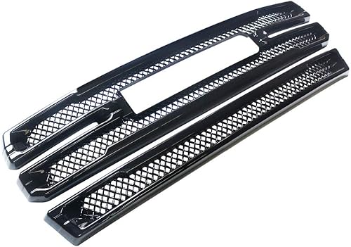 Miniatura 6 de NINTE Cubierta de rejilla para GMC Sierra 1500 SLT 2019-2022 solo ABS perforado negro brillante parachoques delantero cubierta de malla (no el