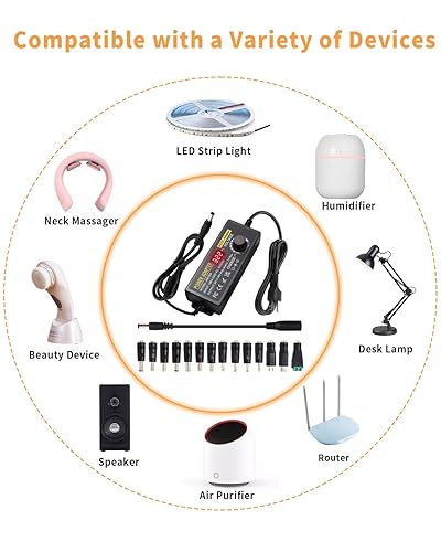 Miniatura 6 de Fuente de alimentación universal de 108 W, 9 V, 12 V, 14 V, 15 V, 16 V, 18 V, 19 V, 20 V, 24 V, 30 V, 36 V, adaptador de CACC ajustable con