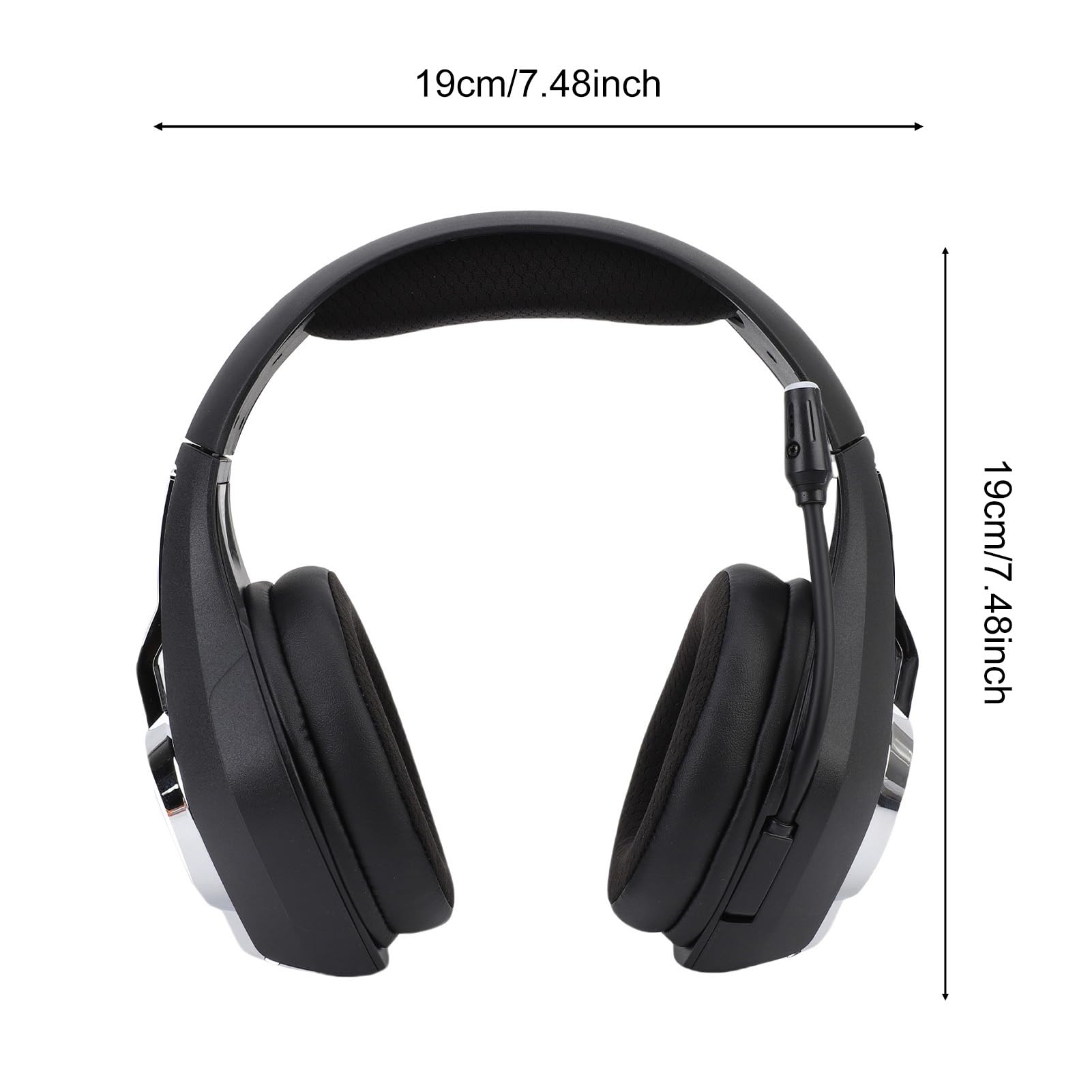 Cocoarm Cuffie da Gioco Wireless, Cuffie da Gioco per PC da 2,4 GHz con Surround 7.1, Microfono con Cancellazione del Rumore, Illuminazione RGB, Driver da 40 Mm, a 3 modalità per Giocatori Mobili