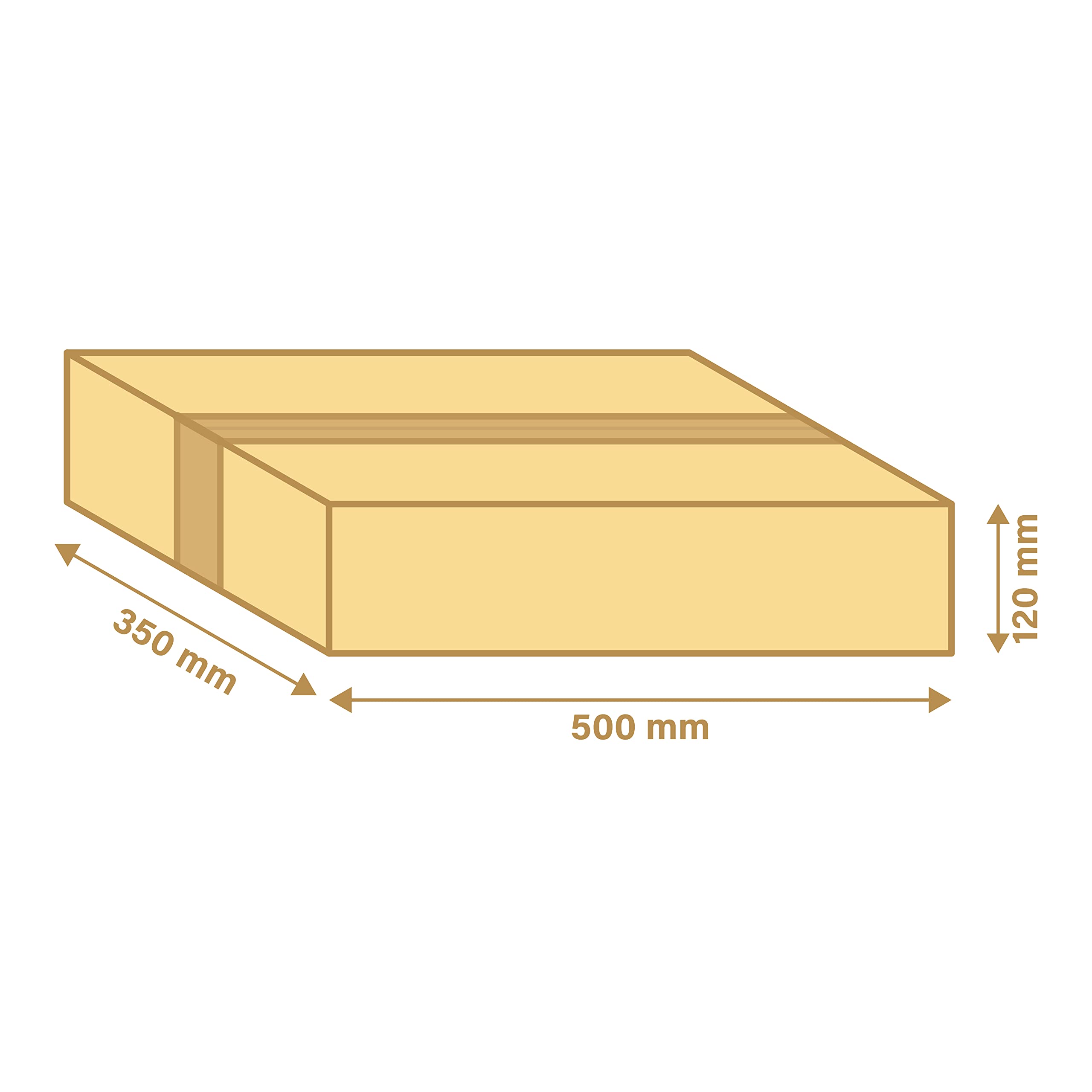 Pack 10 cajas Carton, 500x350x120 mm, Caja para Pedidos, Almacenaje, Envio, Paquetes, mudanza, Envios de Libros, Kit para mudanzas, grandes y baratas