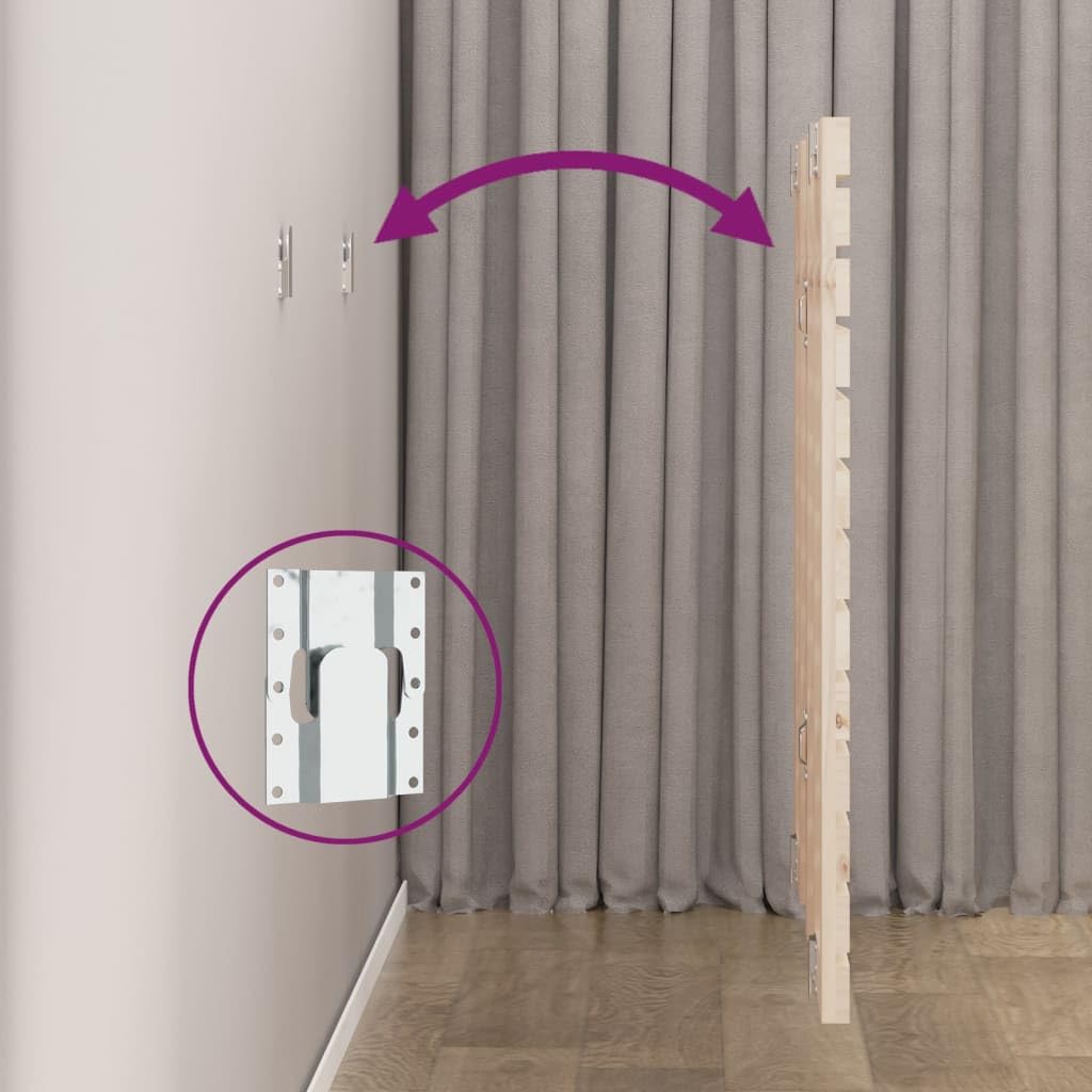 824688 Testiera da Parete 156x3x91,5 cm in Legno Massello di Pino Testata in Legno,Testata Letto Matrimoniale Muebles Dormitorio Spalliera Letto Testiere per Letto Matrimoniale