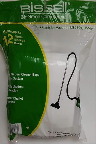 Bissell Big Green comercial bolsas para bgc300012Pk Filtro HEPA