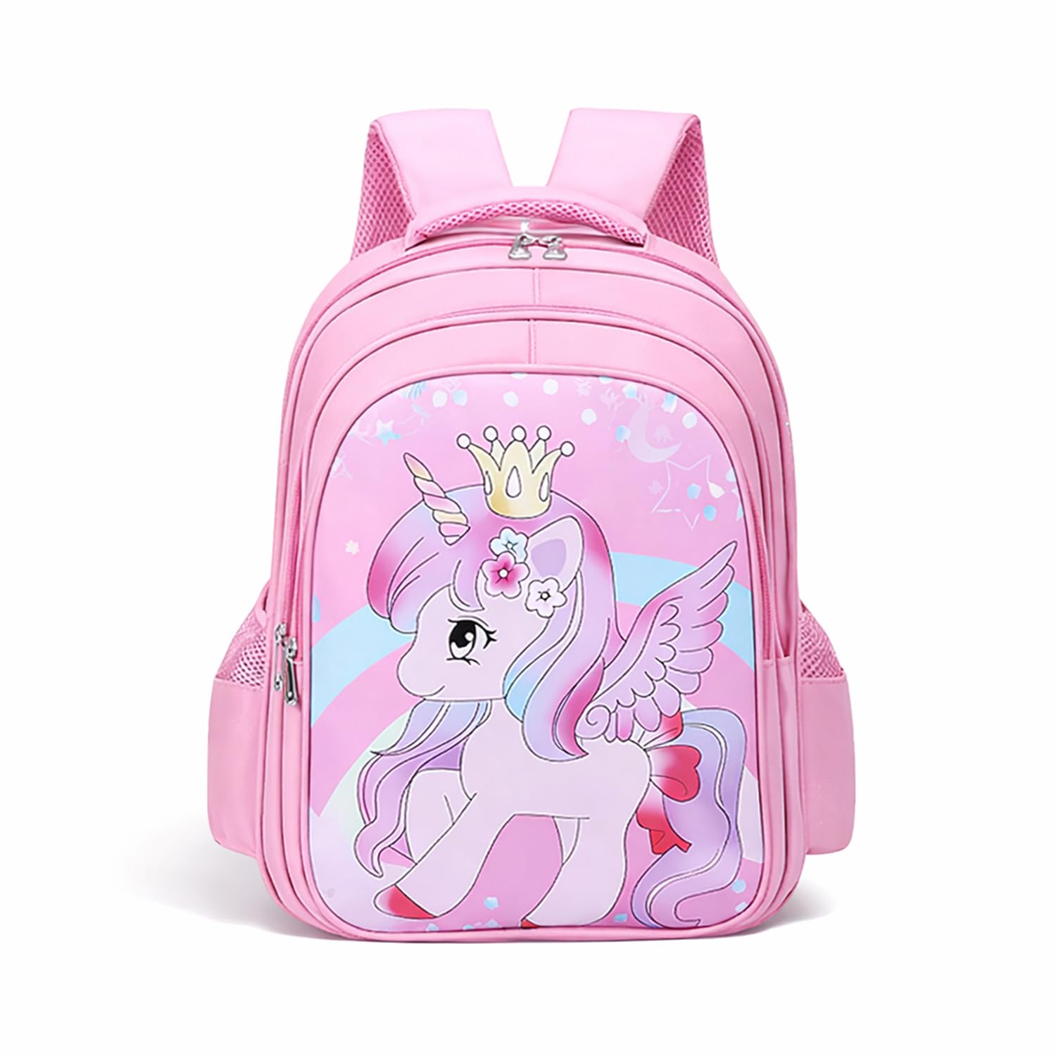 Kids School Bag Cute Pegasus Design, Lightweight Backpack for Elementary school students (Pink)-image-26