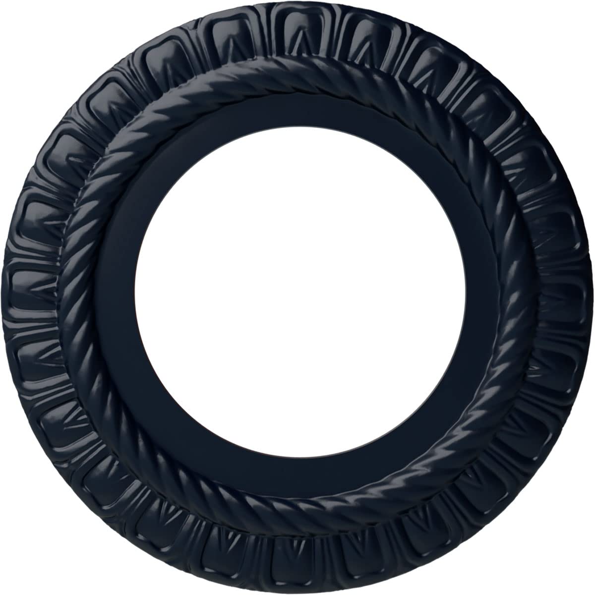 Ekena Millwork CM10CLMDF 10-5/8" x 5-3/4" x 1/2" Claremont Ceiling Medallion, Midnight Dream