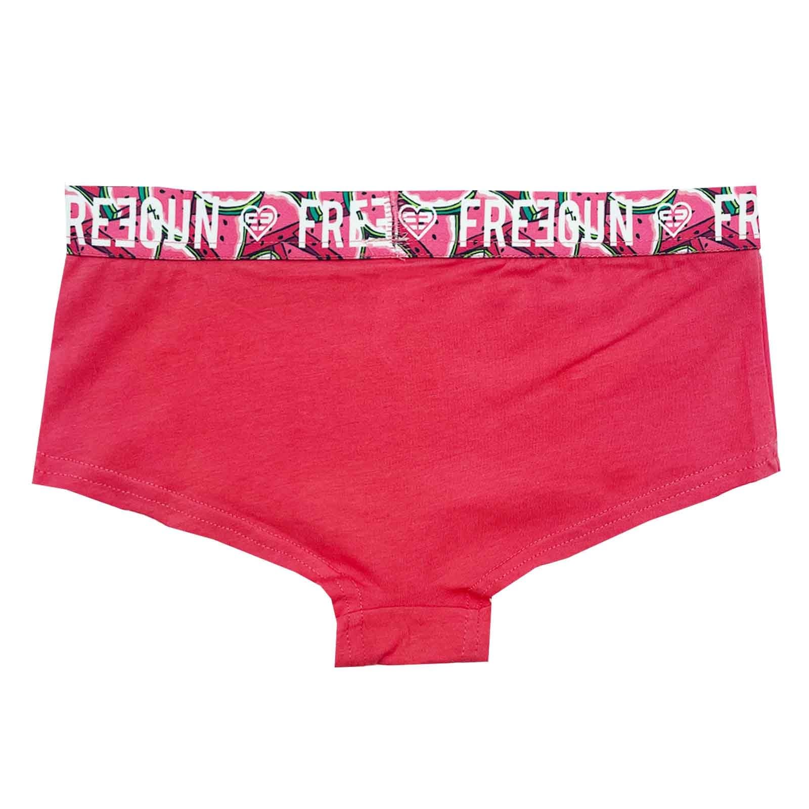 FREEGUN Lot de 4 Boxers Fille en Coton