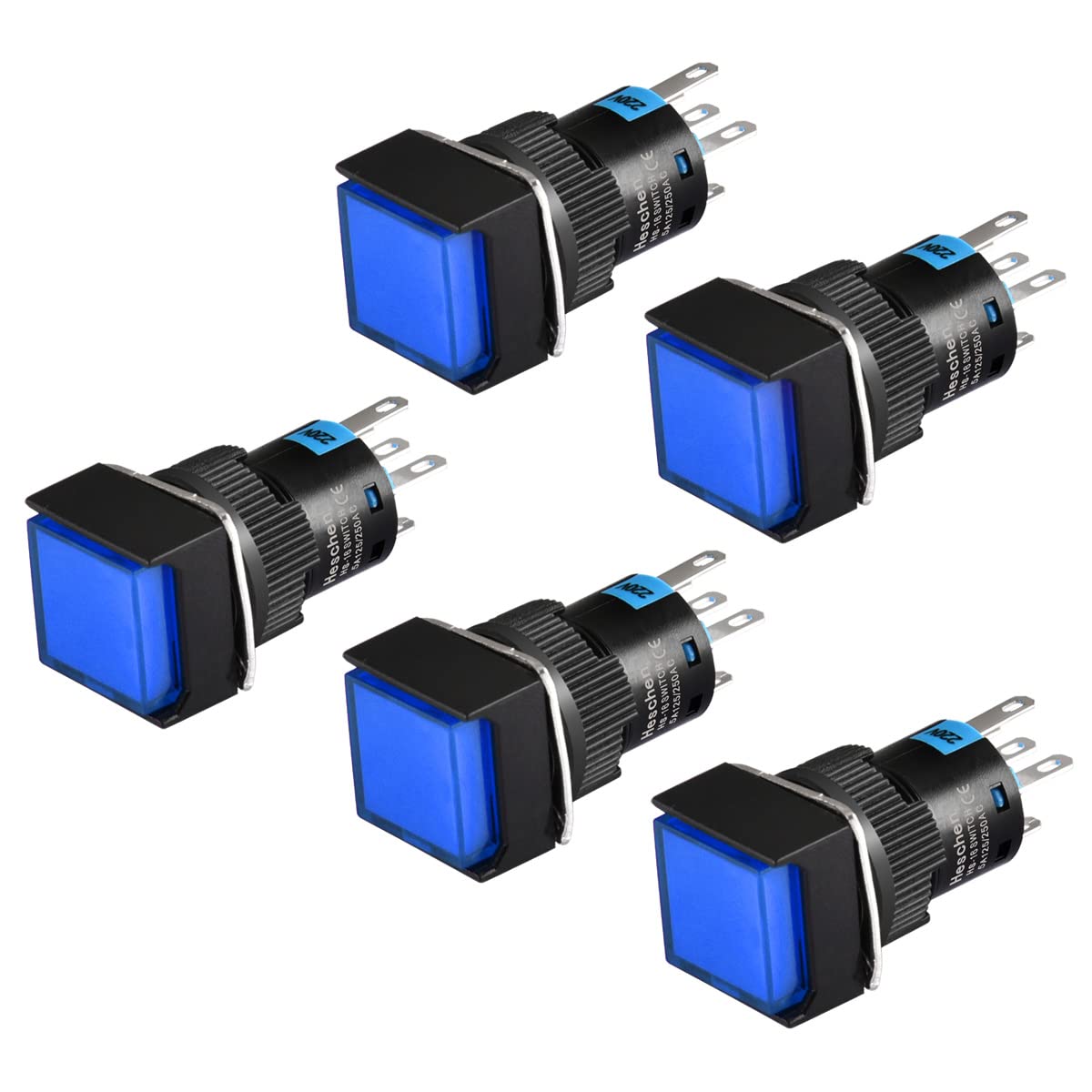 Metalen Drukschakelaar OFF-(ON) ⌀16mm - Pulsschakelaar - 3A 230V - Rond | Orbit Electronic