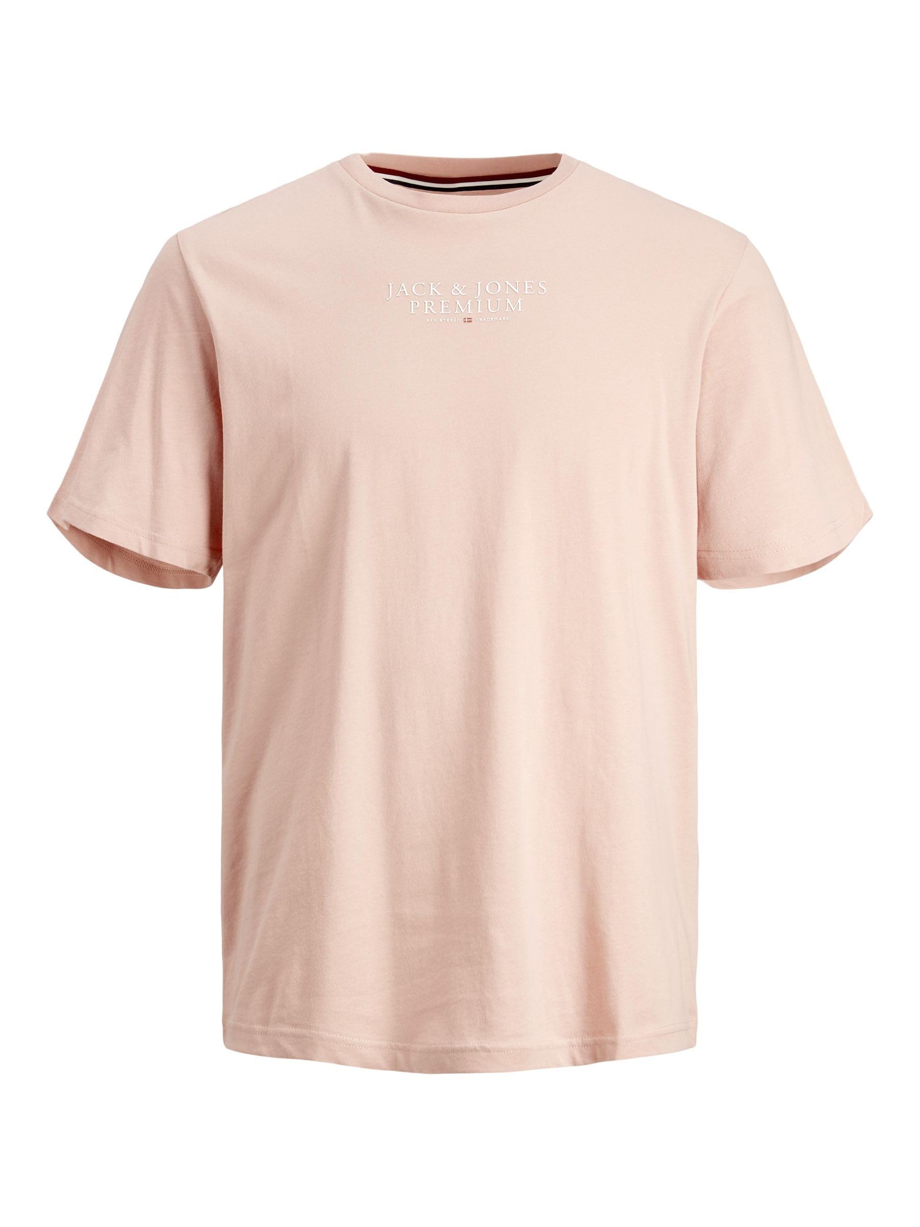JACK & JONES Male Logo T-Shirt, Peach Parfait, S