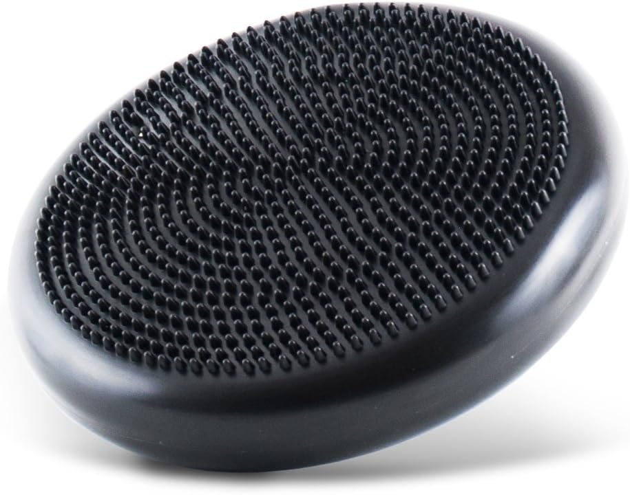 ProsourceFit Diameter Core Balance Cushion Exercise Disc Trainer Board with Pump, Black, 14-Inch