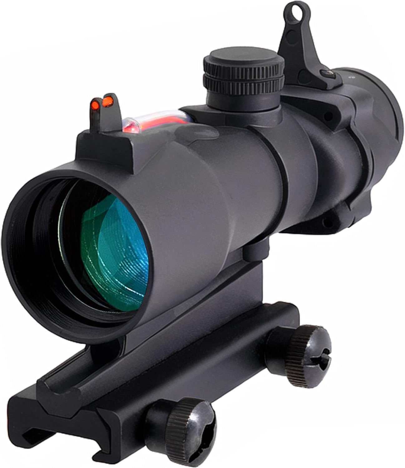 4x32 Red Fiber Dot Scope with Sight System for Picatinny 20mm Rail Yotto 7.62 x 39 Laser Sight
