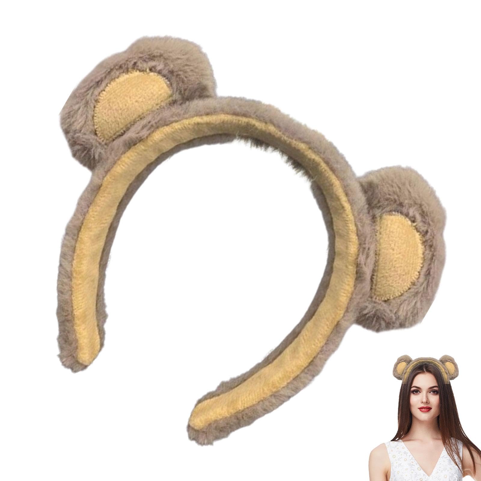 DCELLA Bärenohren-Haarband – Flauschig, Rosa – Für Make-up, Spa & Kostümpartys