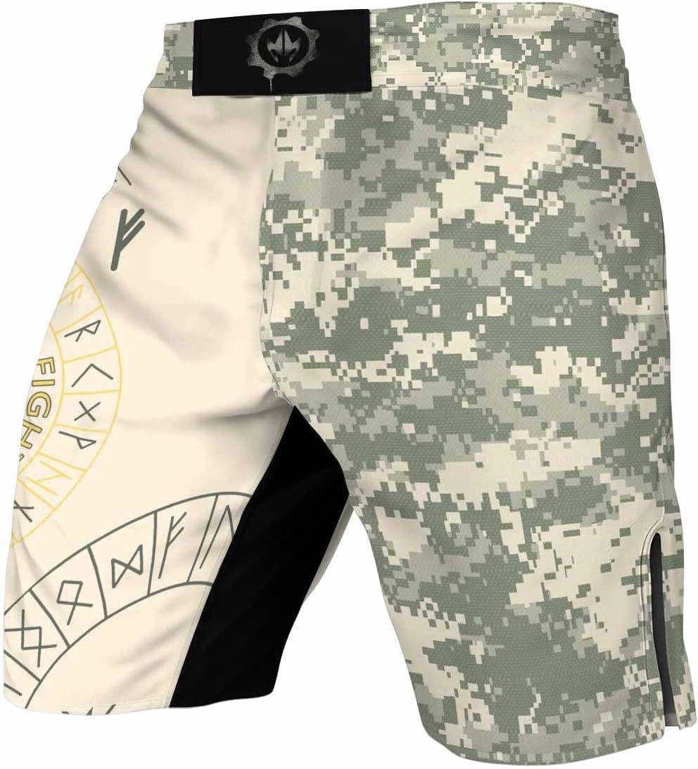 Viking Veteran Men's Fight Shorts MMA Boxing BJJ Kickboxing Shorts Trunks Fight Wear