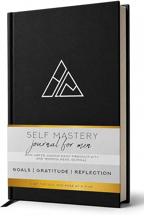 Self-Mastery Journal for Men with Prompts - 13 Week Guided Gratitude Journal - 5 Minute Journal - Reflection Manifestation Journals for Mindfulness - Self Care Journal - Goal Journal for Women & Men