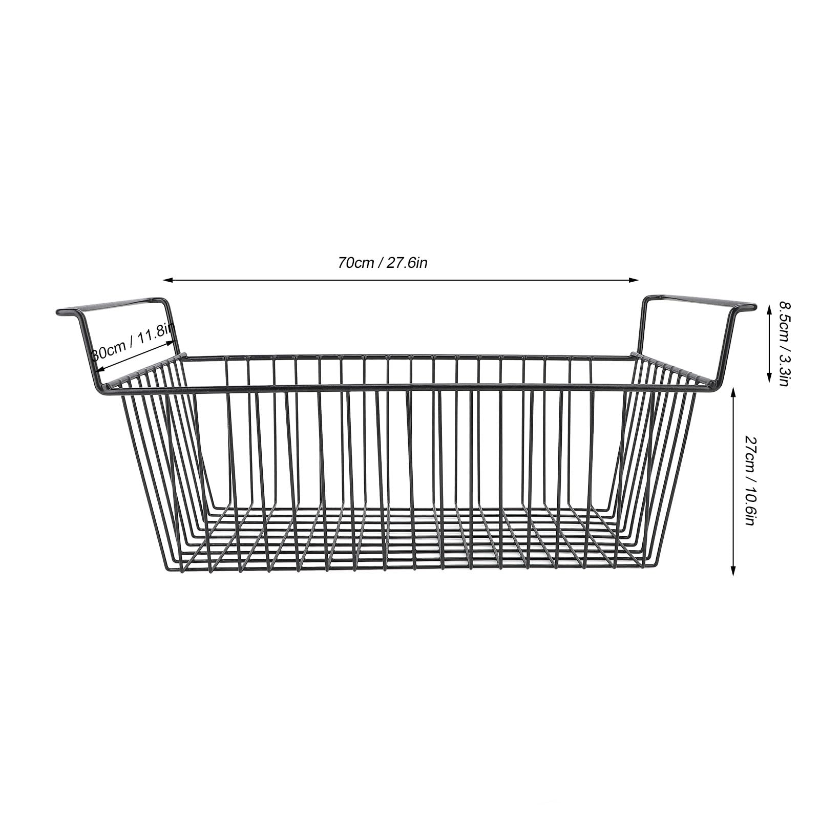 Zerodis Steel Wire Freezer Organizer Bins 4 Pack, Stackable Chest Deep Freezer Basket With Handle For 7 Cu.Ft Freezer, Storing Food With Easy To (L70cm X W30cm X H27cm(8.5cm Handle)) on Fridge.com - View 2