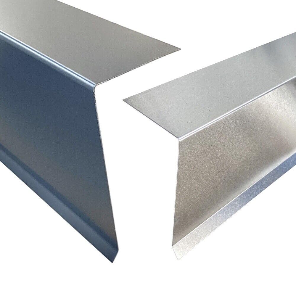 Ortgangblech Anthrazit RAL 7016 – Aluminium 0,8 Mm, 2 M Länge, Für Pultdach, Winkel 100x100x15 Mm