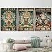 THTHTH Affiches et Impressions de Yoga Abstrait Yoga Girl Lose Your Mind Trouvez Votre âme Citation Toile Peinture Art Mural rétro Home Decor Photos 50x70cm x3 No Frame