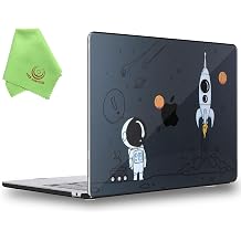 UESWILL Case Compatible with MacBook Air 15 inch, M2 M3 M4 M5, 2023 2024 2025 2026 Model A3448 A3241 A3114 A2941, Pattern Hard Shell Case Cover + Microfiber Cloth, Astronaut A