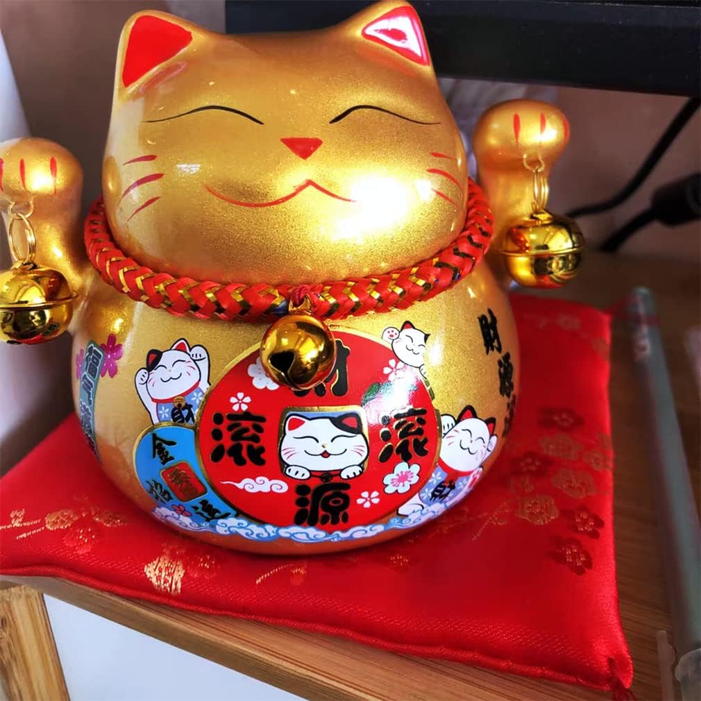 Amazon.co.jp: 招き猫 貯金箱 置物 開運 金運アップ セラミック雑貨 