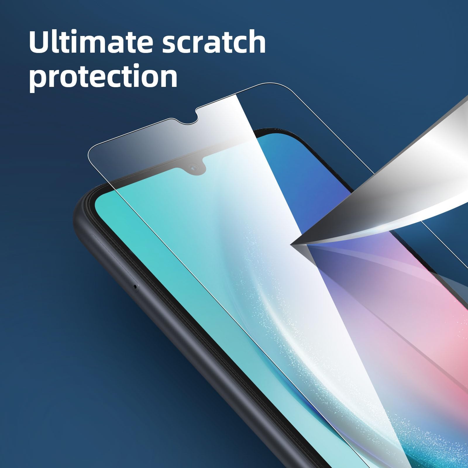 NEW'C 3 sztuki Szkło dla Samsung Galaxy A25 5G, M34 5G Hartowane i Folia Ochronna Ochraniacz Ekranu - Bez pęcherzyków powietrza, odporność na zarysowania