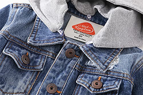 Mud Kingdom Little Girls Jean Jacket Fashion Denim Outerwear Blue Button Down3